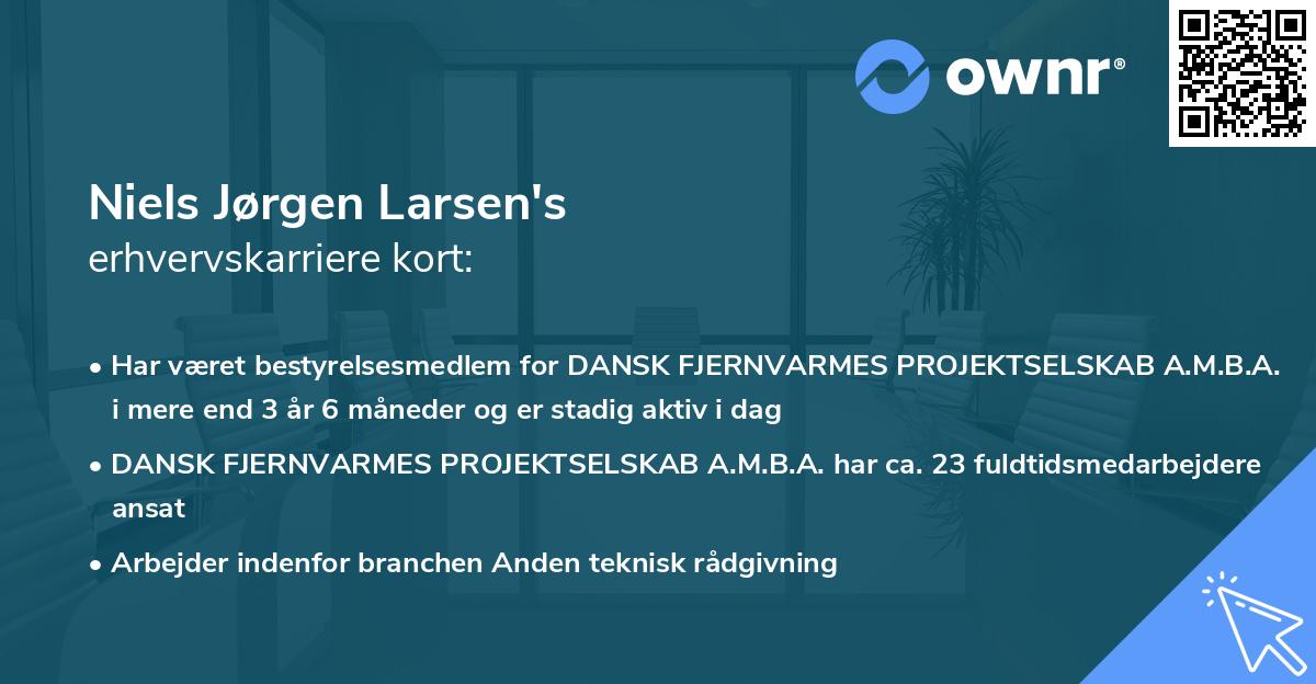 Niels Jørgen Larsen's erhvervskarriere kort