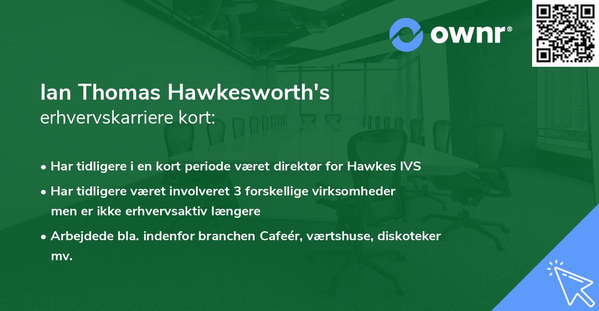 Ian Thomas Hawkesworth's erhvervskarriere kort