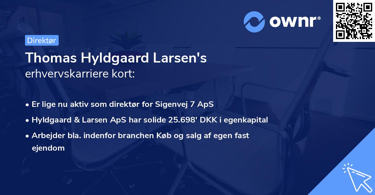 Thomas Hyldgaard Larsen's erhvervskarriere kort