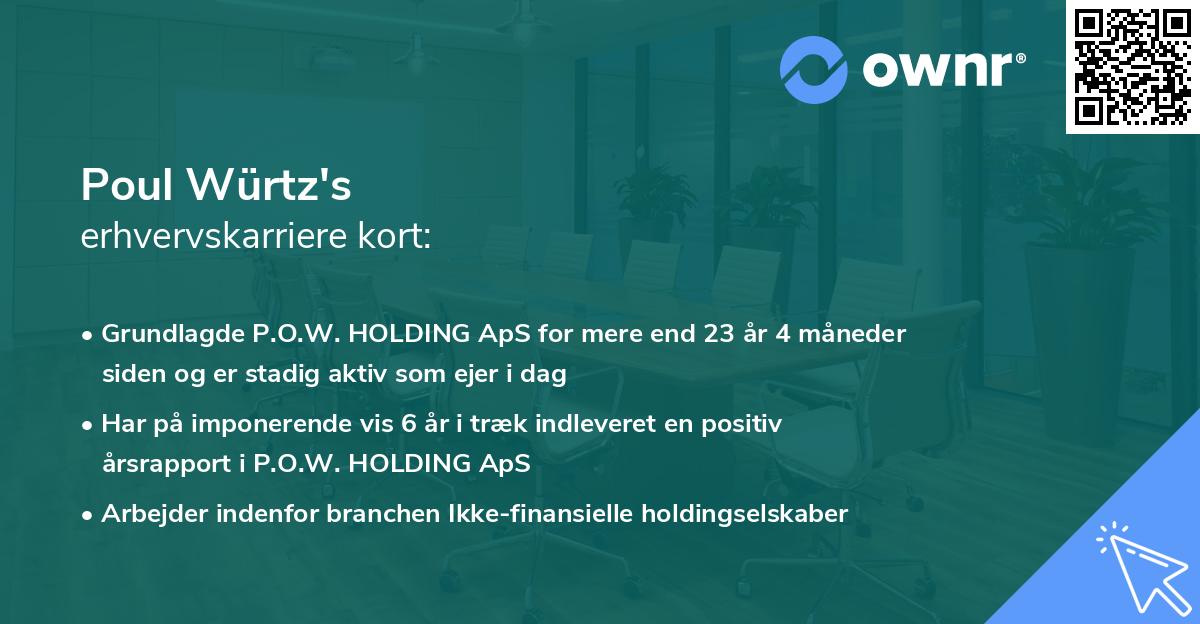 Poul Würtz's erhvervskarriere kort