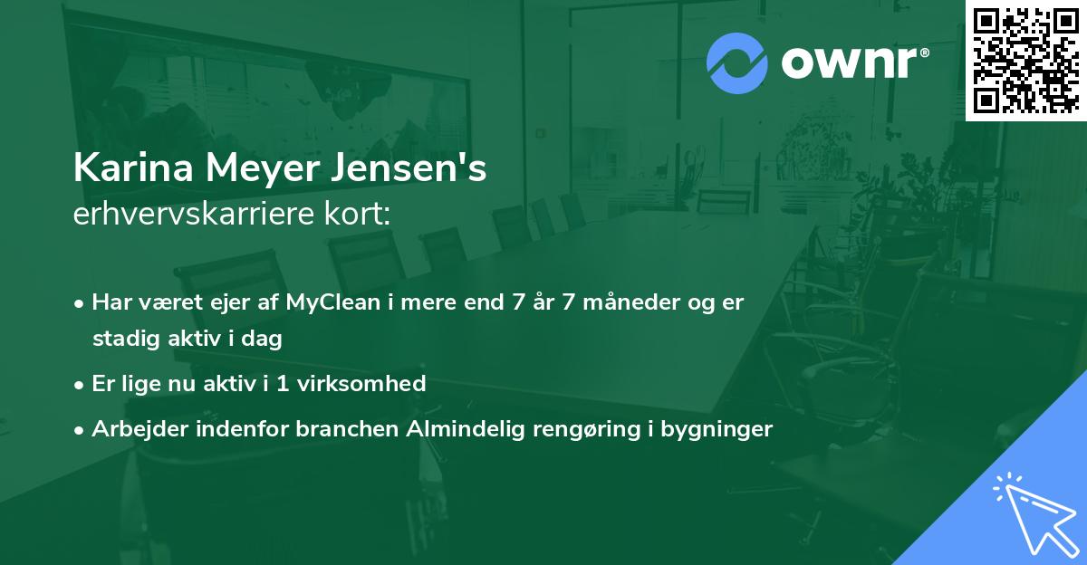 Karina Meyer Jensen's erhvervskarriere kort