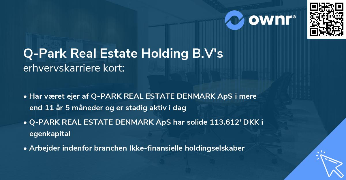 Q-Park Real Estate Holding B.V's erhvervskarriere kort