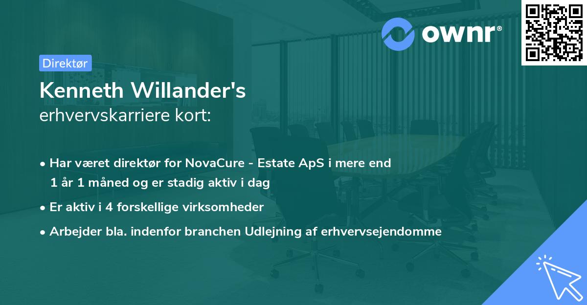Kenneth Willander's erhvervskarriere kort
