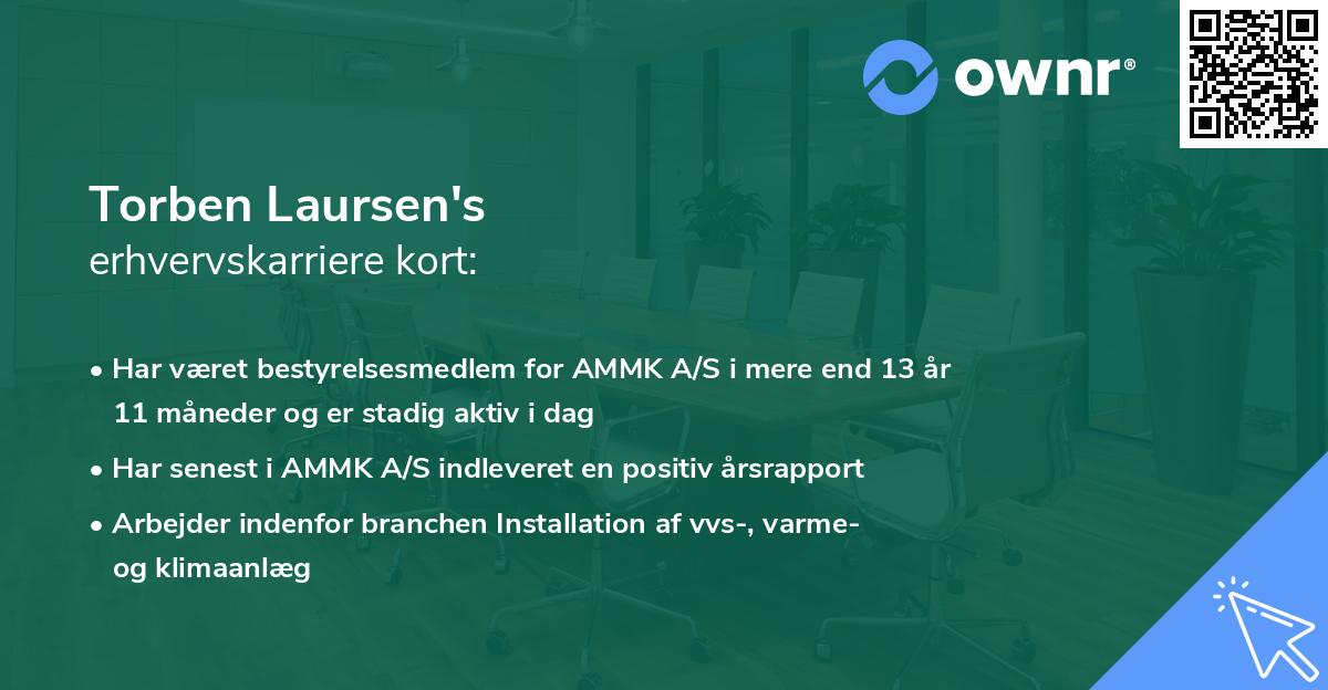 Torben Laursen's erhvervskarriere kort