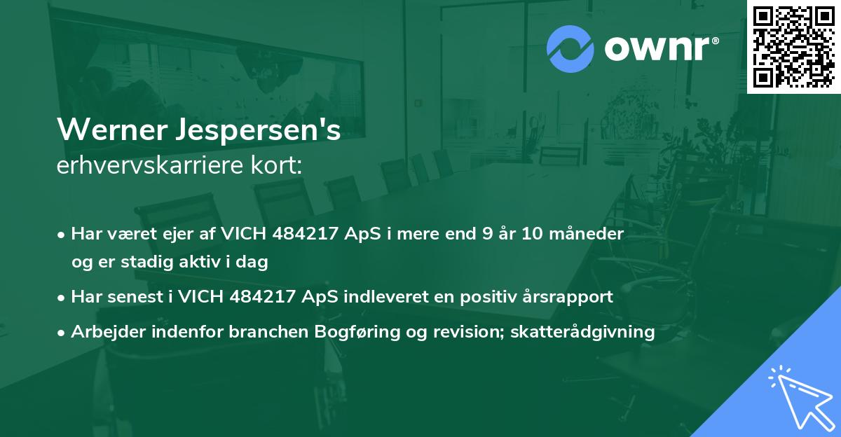 Werner Jespersen's erhvervskarriere kort