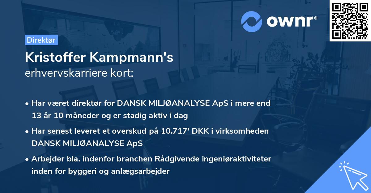 Kristoffer Kampmann's erhvervskarriere kort