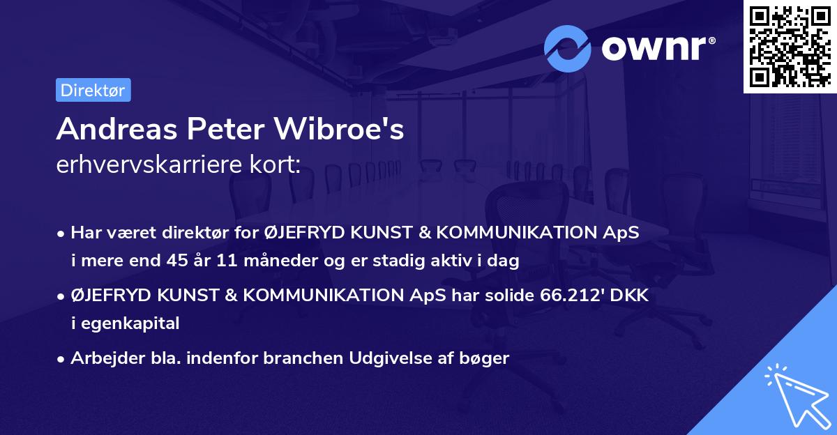 Andreas Peter Wibroe's erhvervskarriere kort