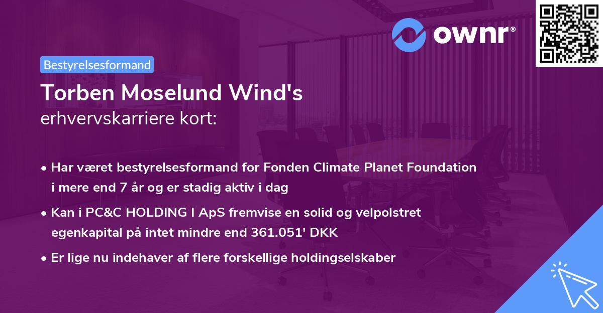 Torben Moselund Wind's erhvervskarriere kort