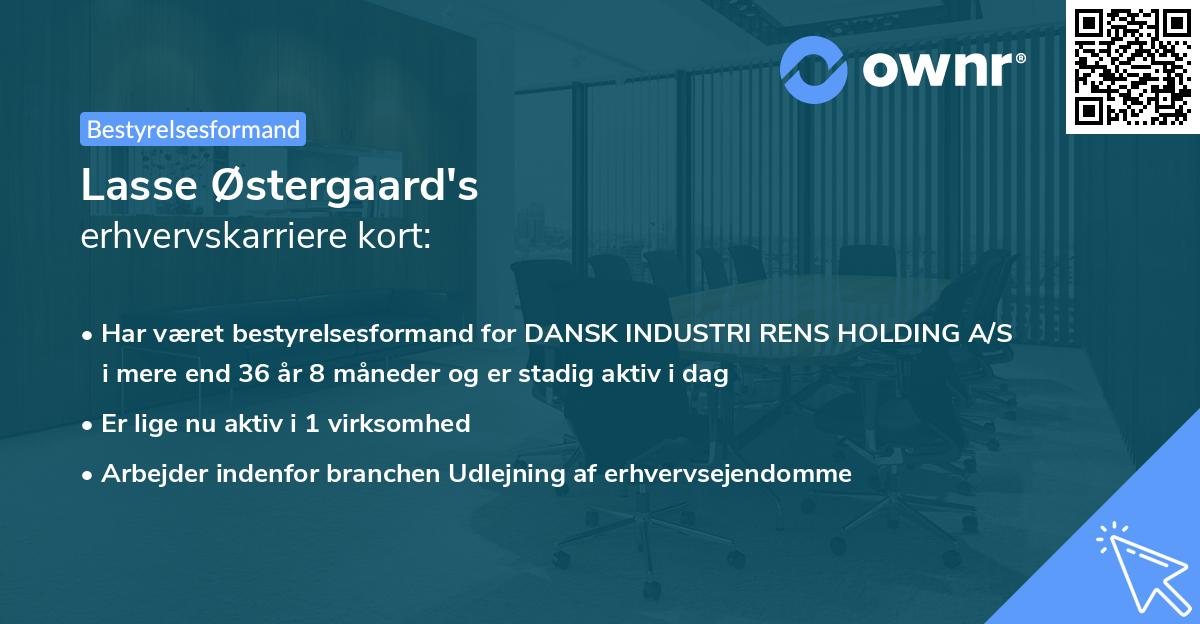 Lasse Østergaard's erhvervskarriere kort