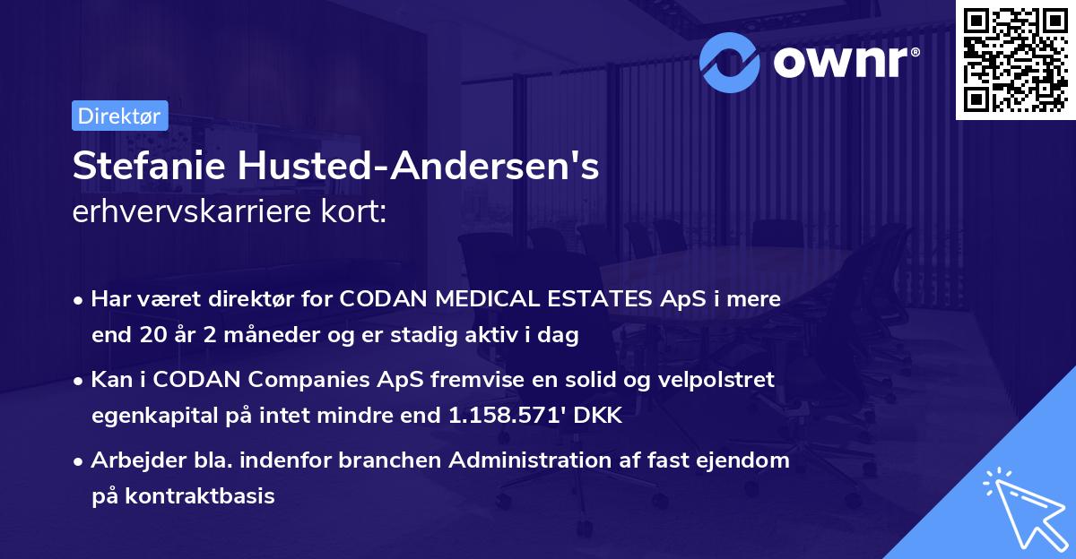 Stefanie Husted-Andersen's erhvervskarriere kort
