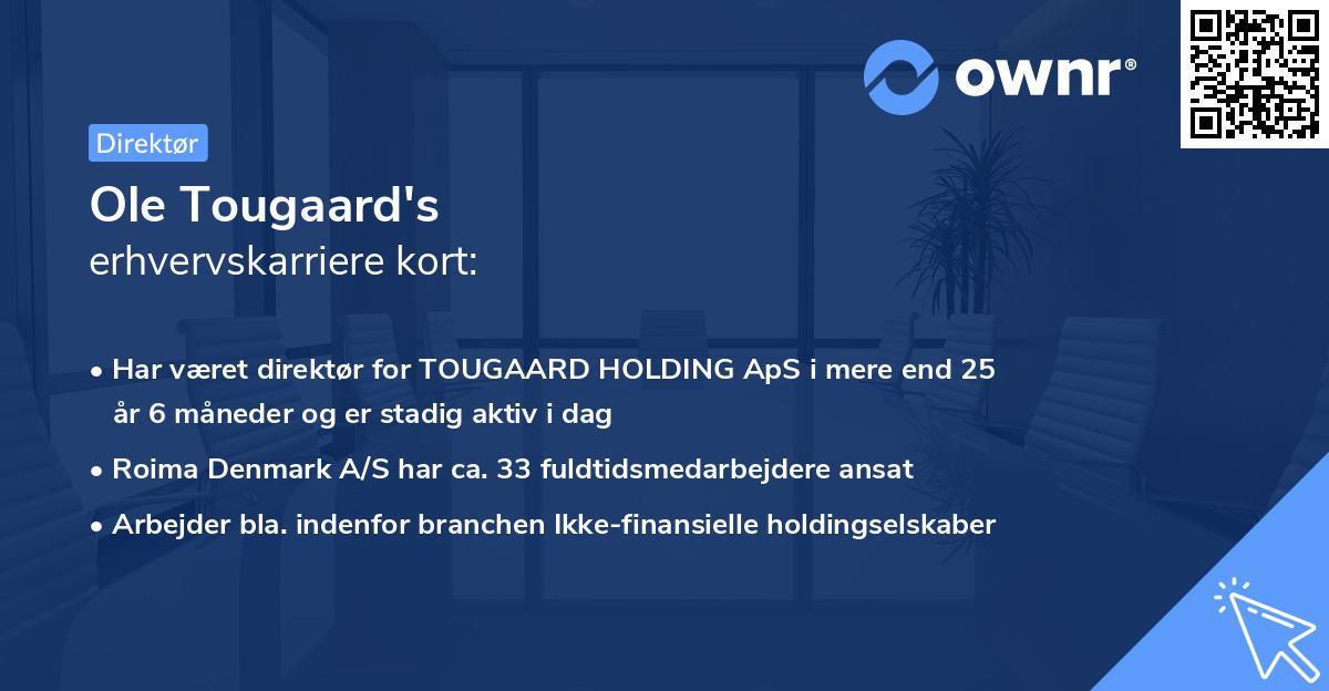 Ole Tougaard's erhvervskarriere kort