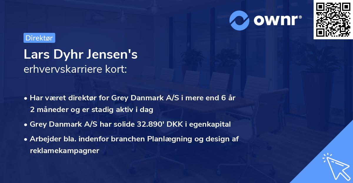 Lars Dyhr Jensen's erhvervskarriere kort
