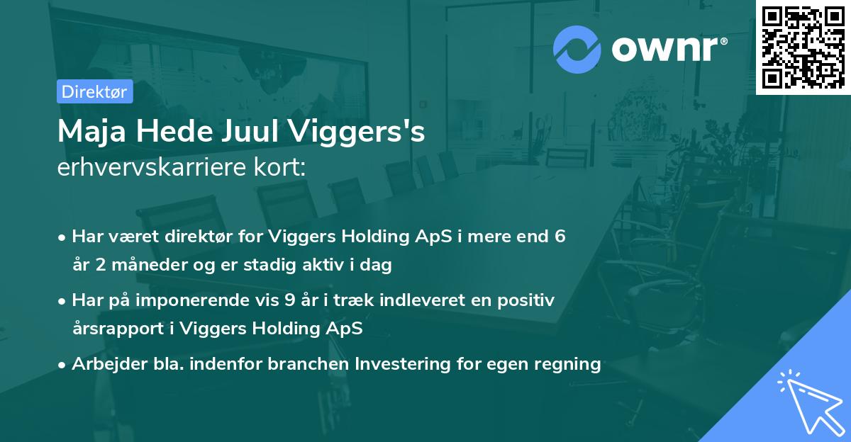 Maja Hede Juul Viggers's erhvervskarriere kort
