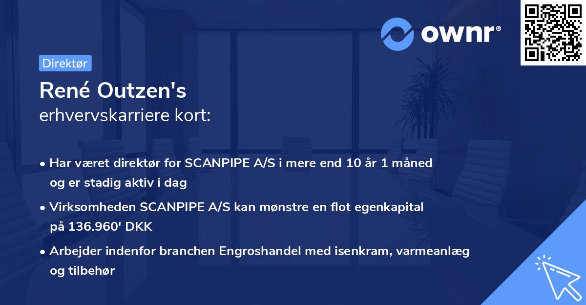 René Outzen's erhvervskarriere kort