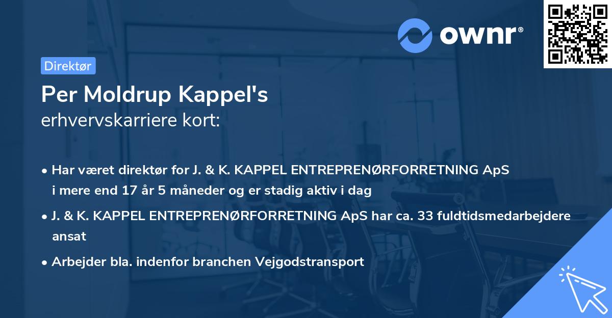 Per Moldrup Kappel's erhvervskarriere kort