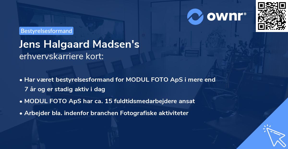 Jens Halgaard Madsen's erhvervskarriere kort