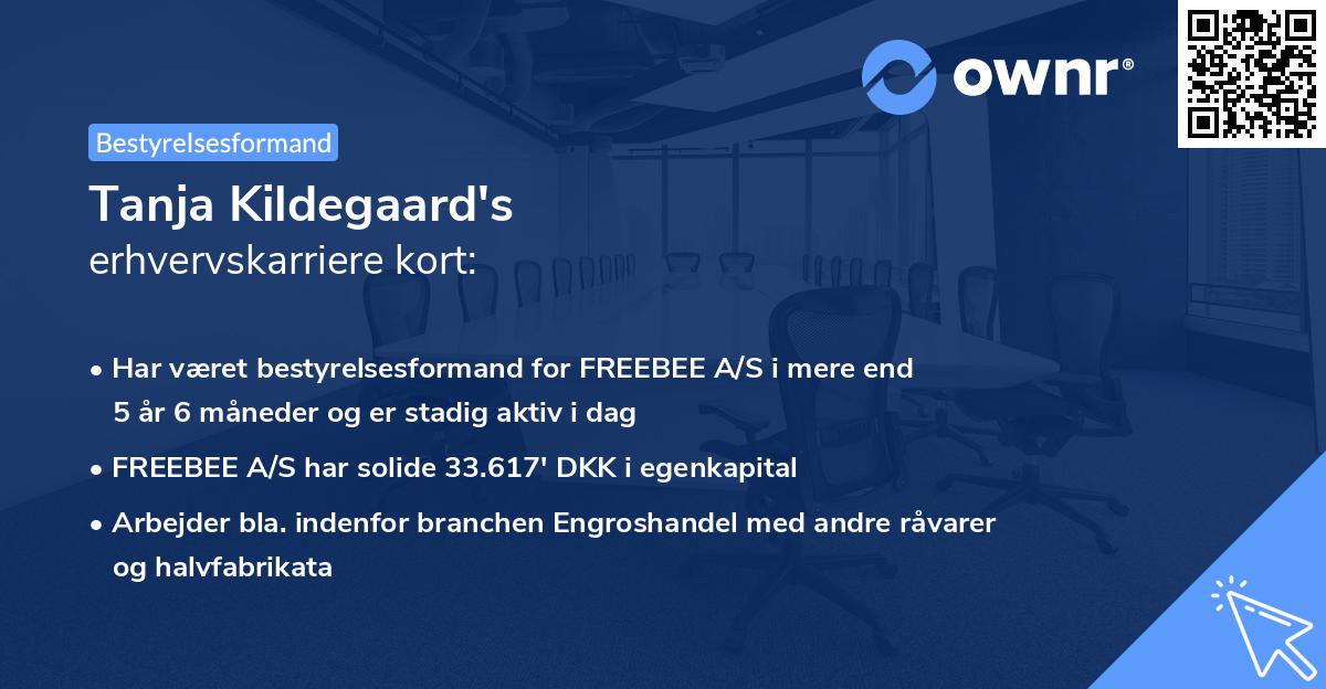 Tanja Kildegaard's erhvervskarriere kort
