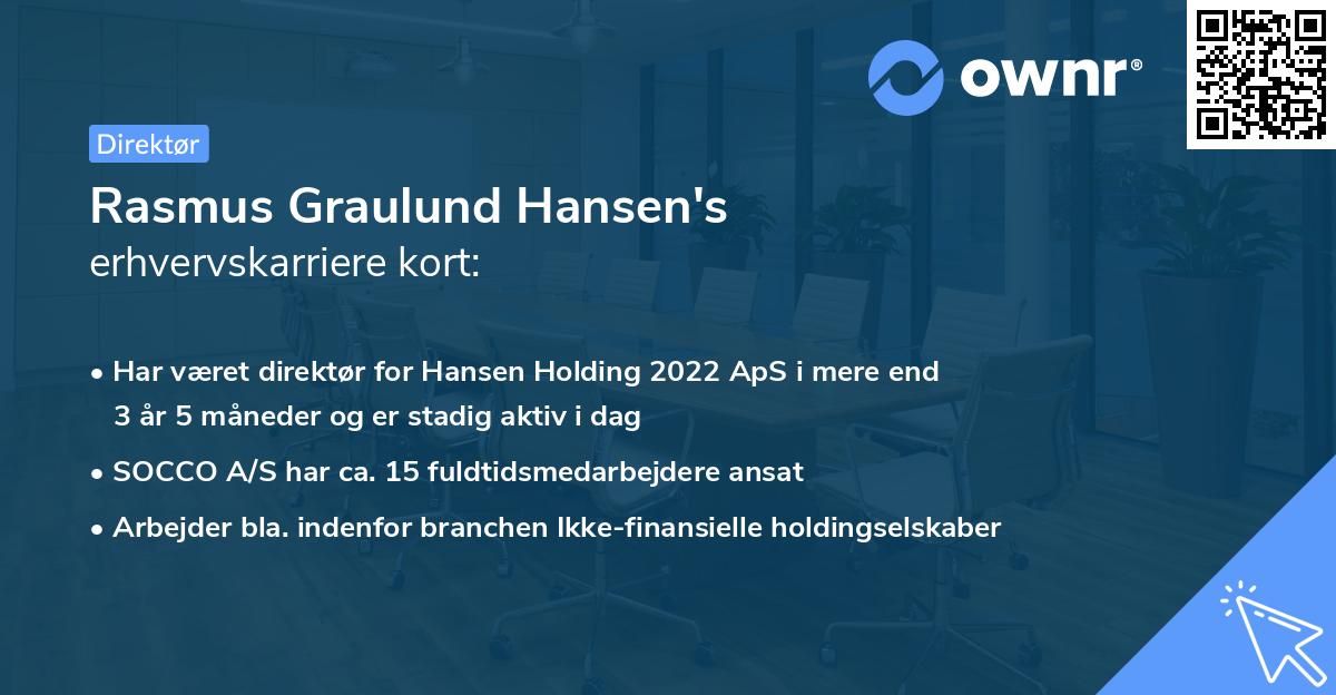 Rasmus Graulund Hansen's erhvervskarriere kort
