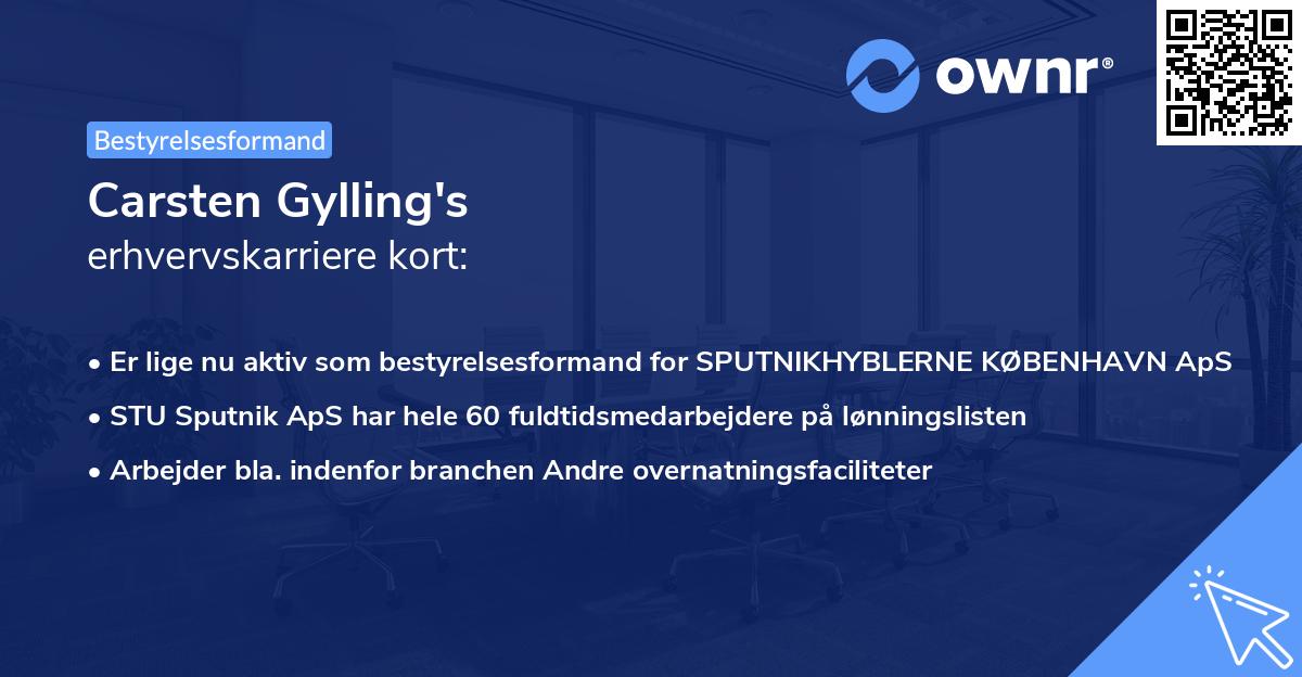 Carsten Gylling's erhvervskarriere kort