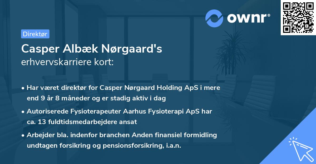 Casper Albæk Nørgaard's erhvervskarriere kort