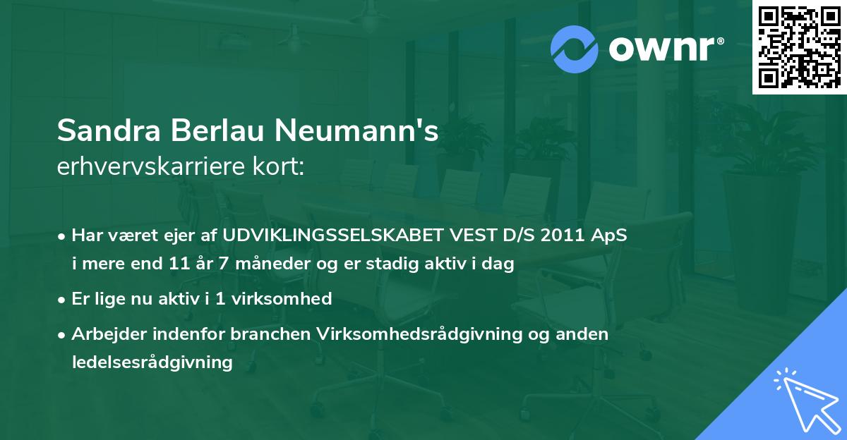 Sandra Berlau Neumann's erhvervskarriere kort
