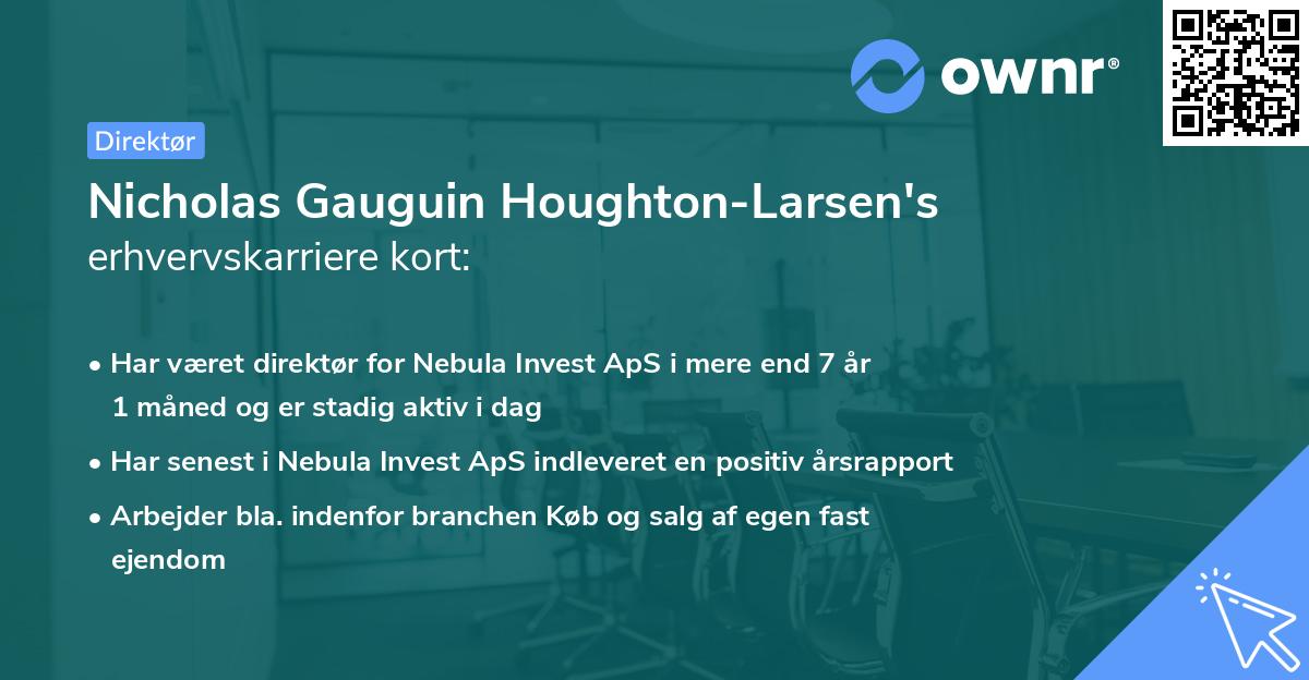 Nicholas Gauguin Houghton-Larsen's erhvervskarriere kort