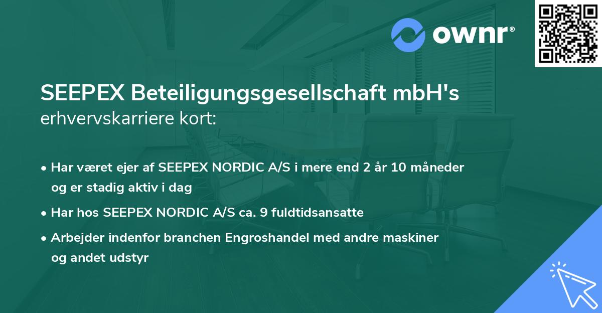 SEEPEX Beteiligungsgesellschaft mbH's erhvervskarriere kort