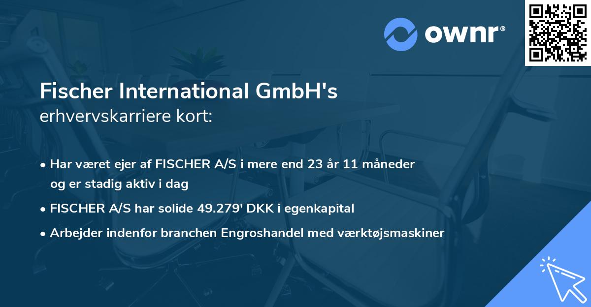 Fischer International GmbH's erhvervskarriere kort