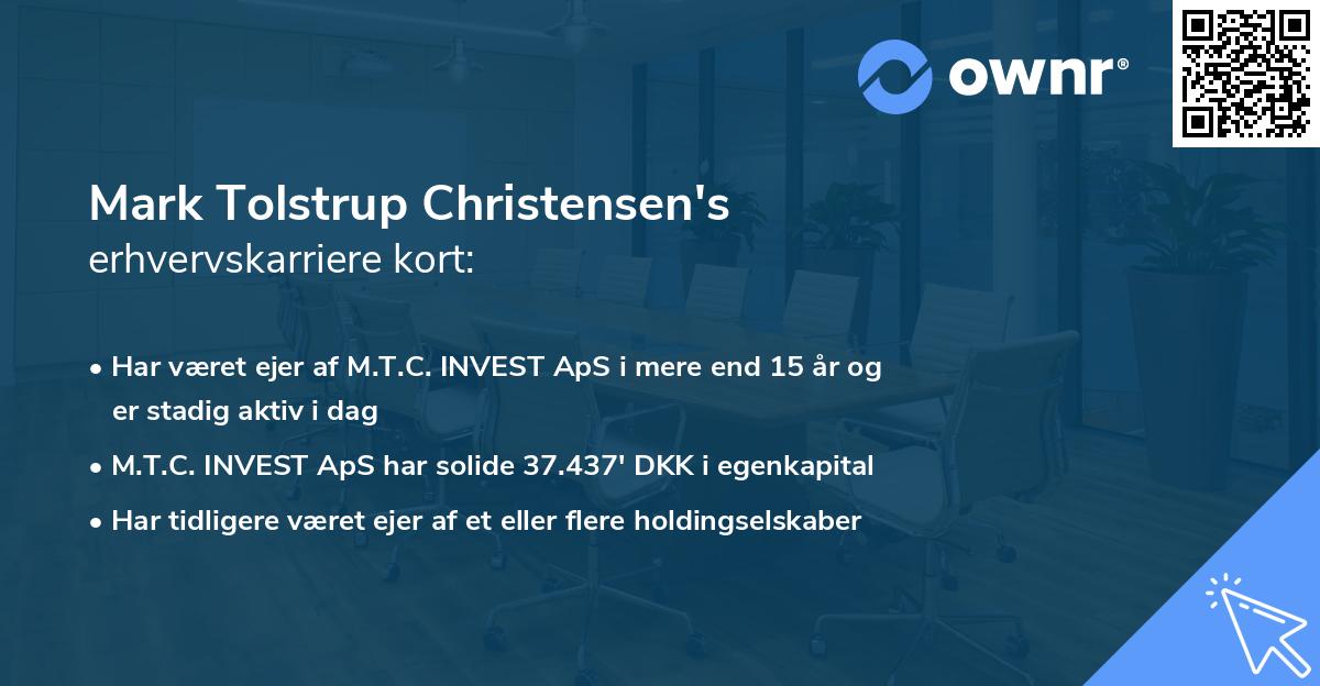 Mark Tolstrup Christensen's erhvervskarriere kort