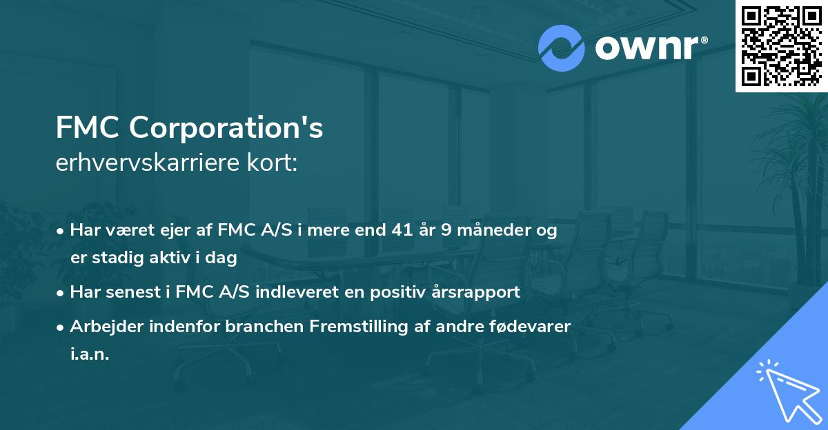 FMC Corporation's erhvervskarriere kort