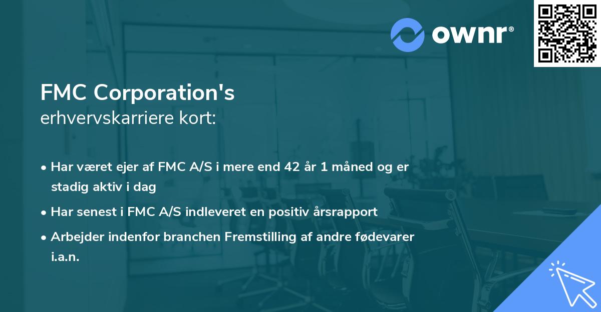 FMC Corporation's erhvervskarriere kort