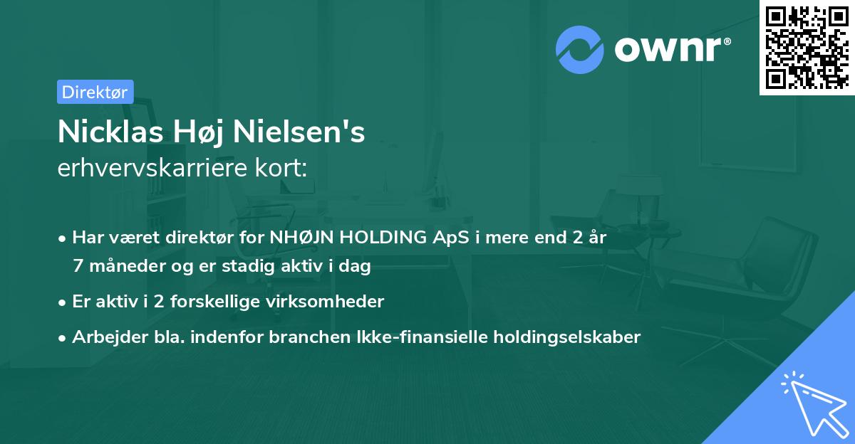 Nicklas Høj Nielsen's erhvervskarriere kort