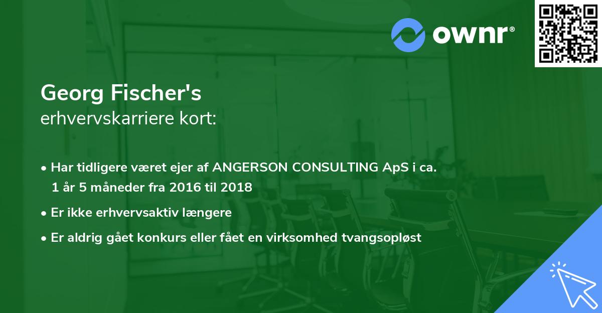 Georg Fischer's erhvervskarriere kort