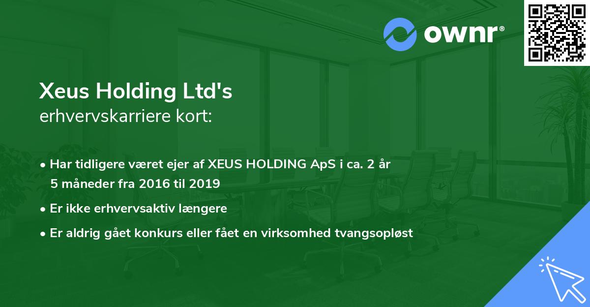 Xeus Holding Ltd's erhvervskarriere kort