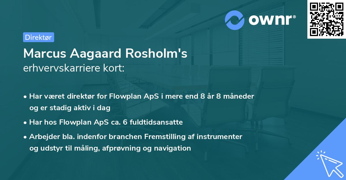 Marcus Aagaard Rosholm's erhvervskarriere kort