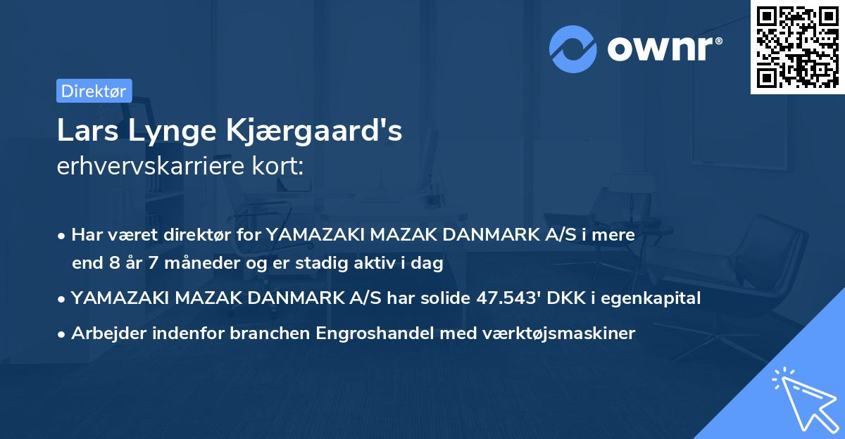 Lars Lynge Kjærgaard's erhvervskarriere kort