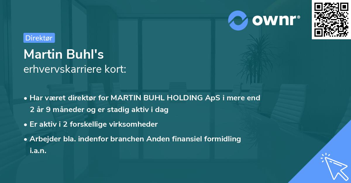 Martin Buhl's erhvervskarriere kort