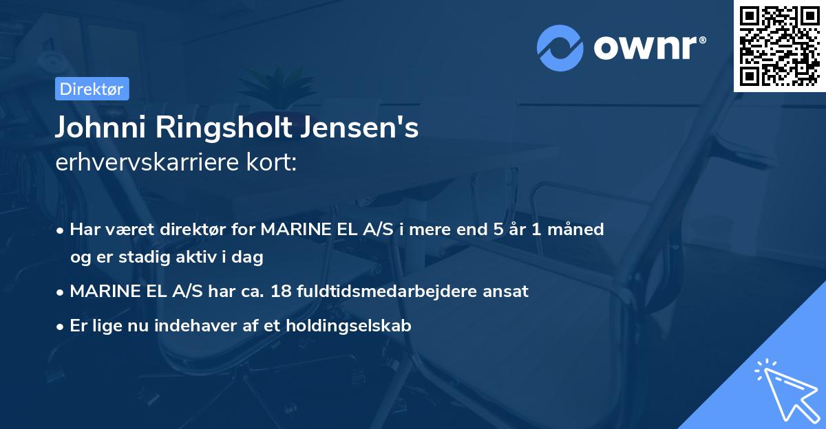 Johnni Ringsholt Jensen's erhvervskarriere kort