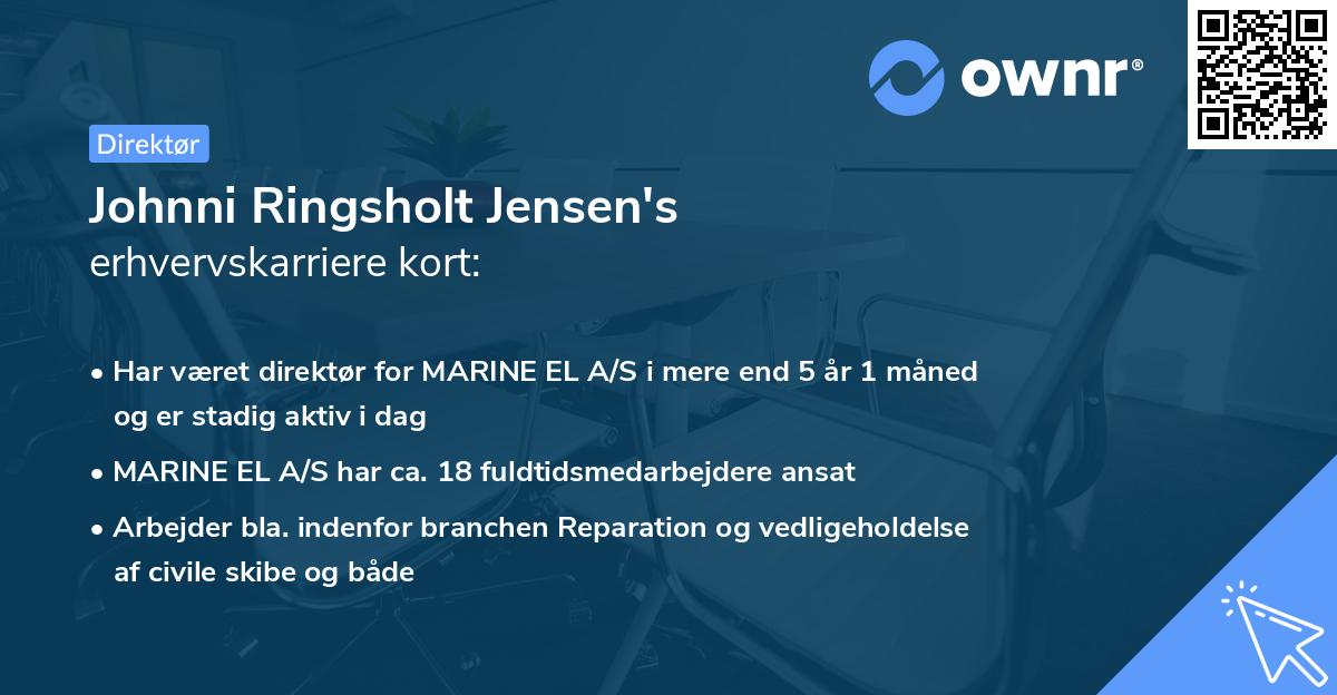 Johnni Ringsholt Jensen's erhvervskarriere kort