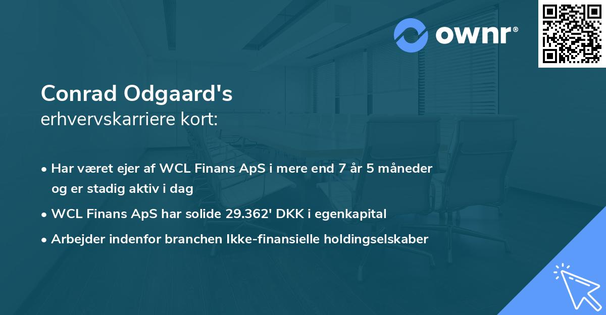 Conrad Odgaard's erhvervskarriere kort