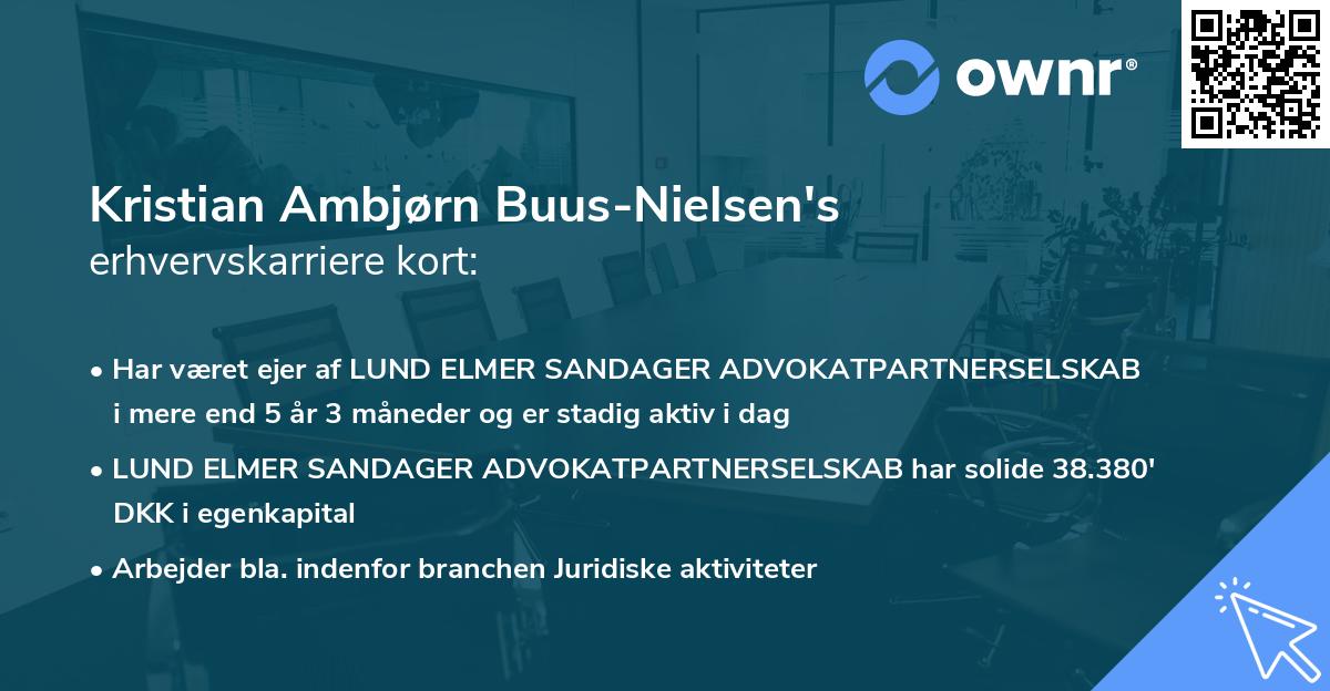 Kristian Ambjørn Buus-Nielsen's erhvervskarriere kort