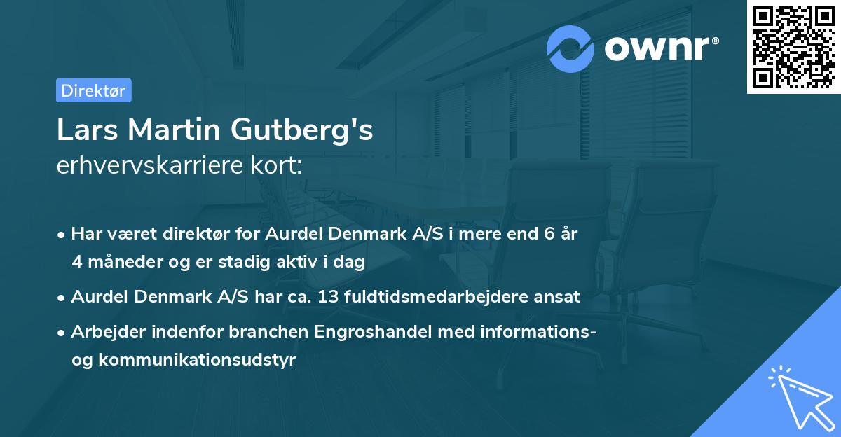 Lars Martin Gutberg's erhvervskarriere kort