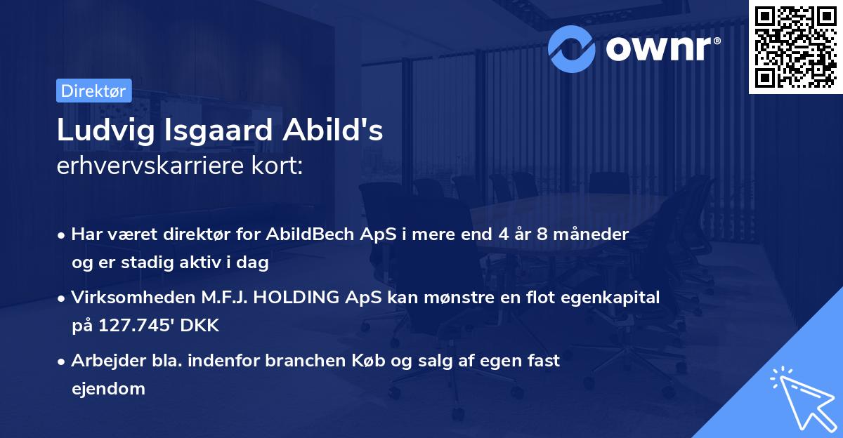 Ludvig Isgaard Abild's erhvervskarriere kort