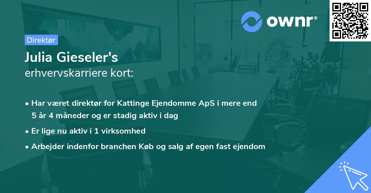 Julia Gieseler's erhvervskarriere kort