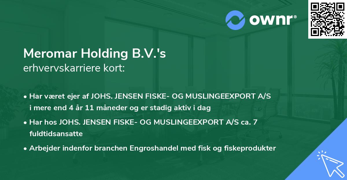 Meromar Holding B.V.'s erhvervskarriere kort