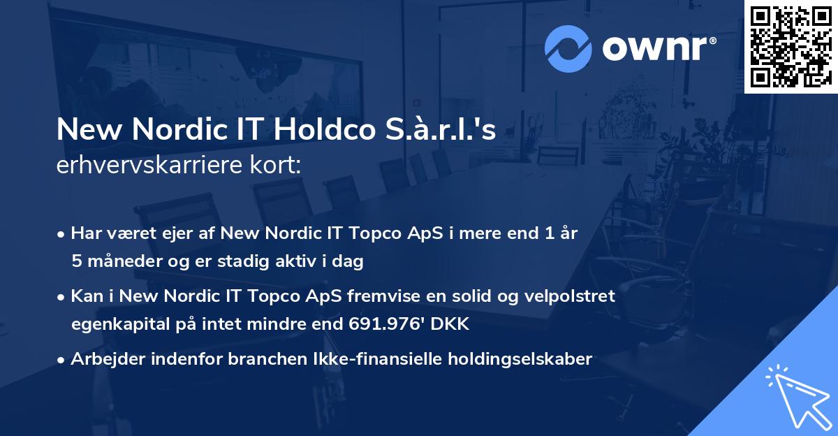 New Nordic IT Holdco S.à.r.l.'s erhvervskarriere kort