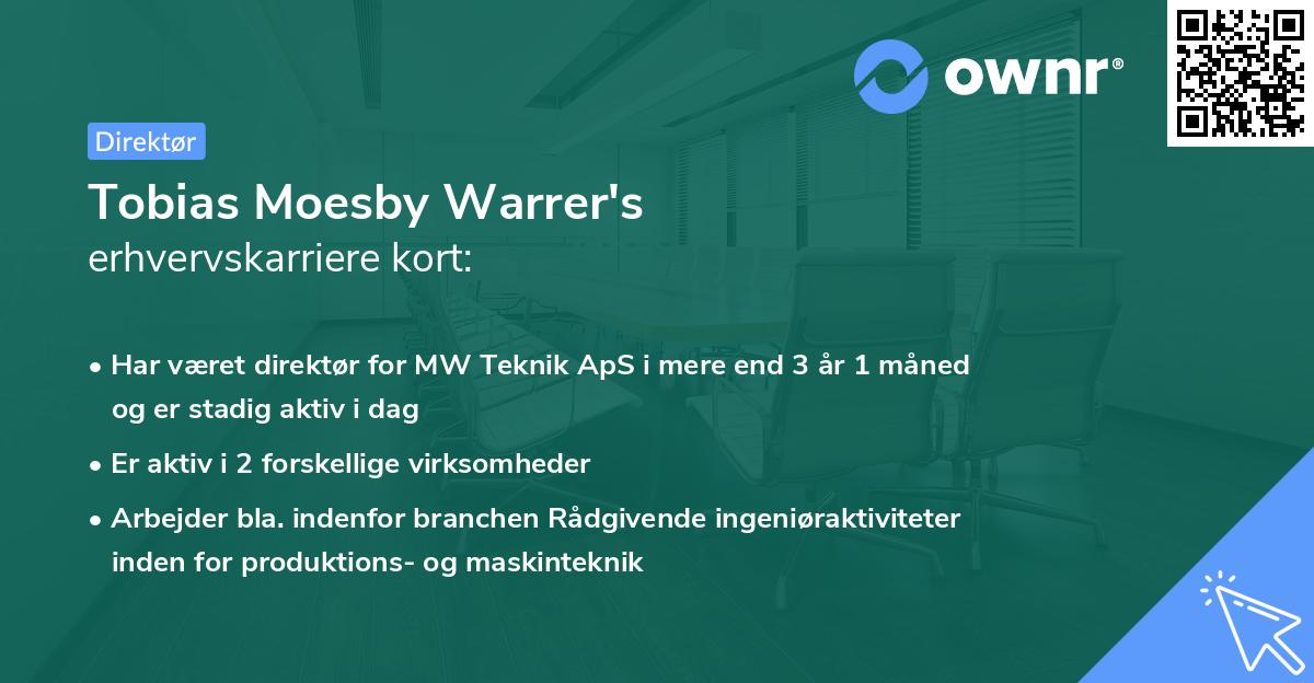 Tobias Moesby Warrer's erhvervskarriere kort