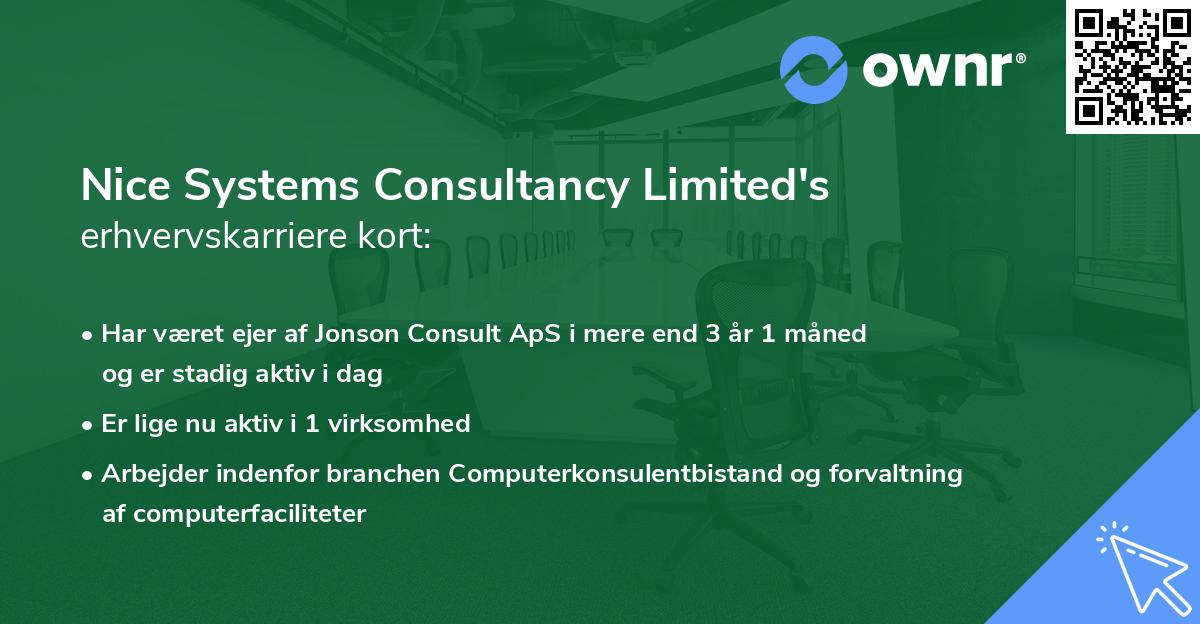 Nice Systems Consultancy Limited's erhvervskarriere kort
