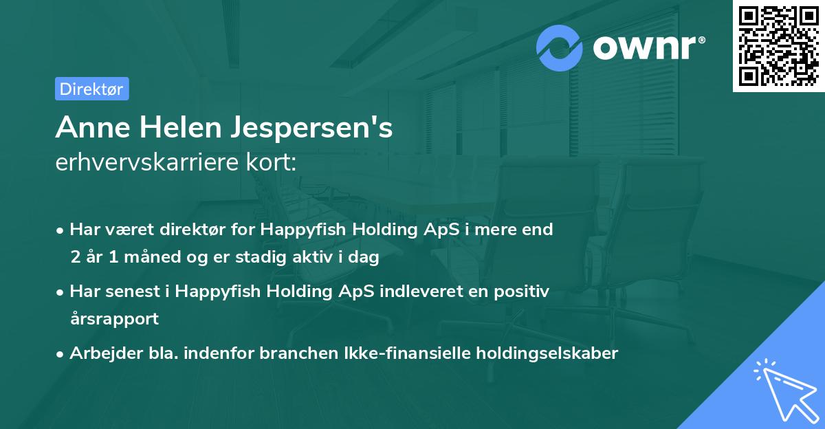 Anne Helen Jespersen's erhvervskarriere kort