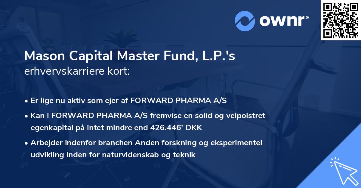 Mason Capital Master Fund, L.P.'s erhvervskarriere kort